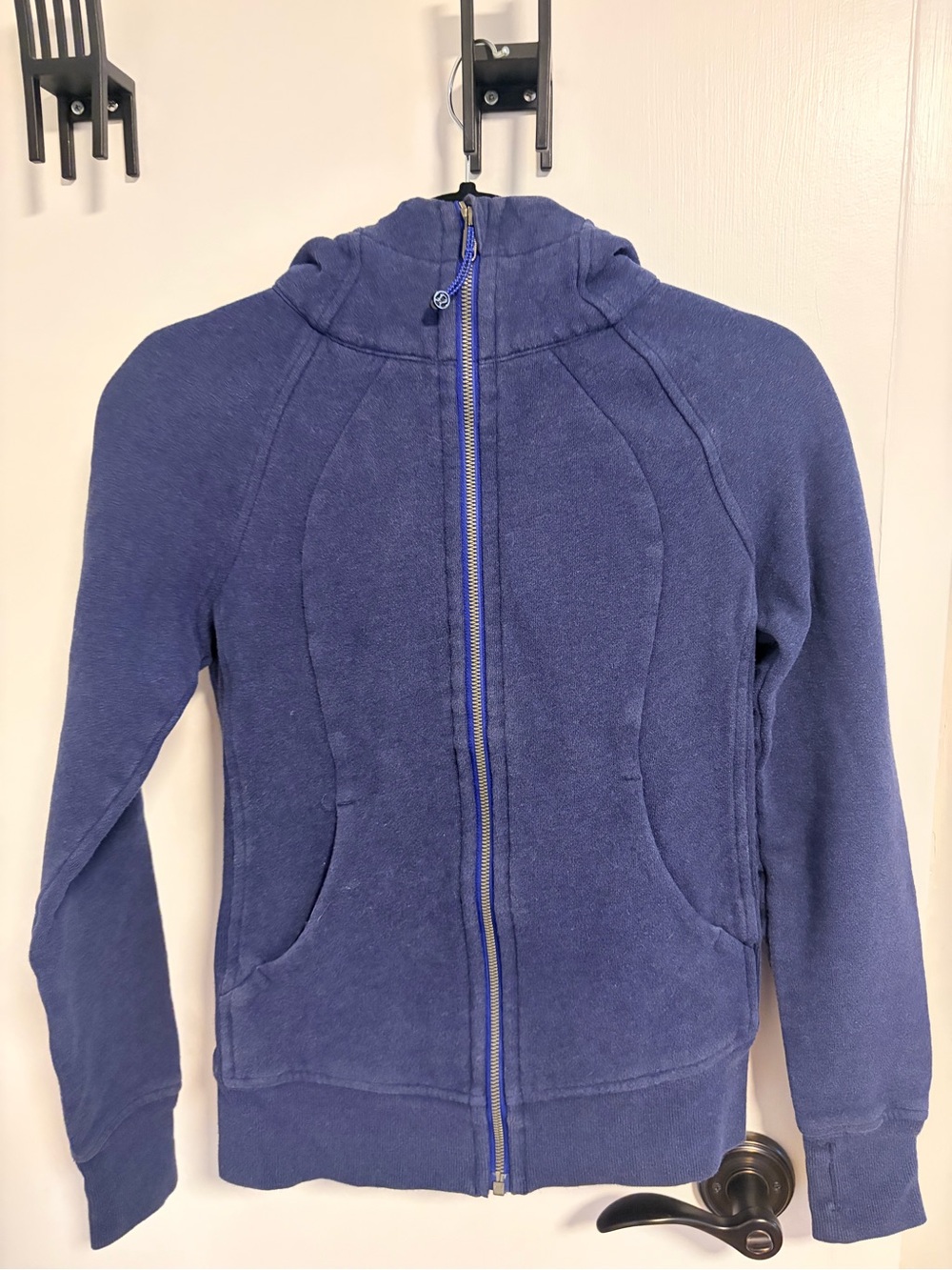 lululemon athletica Navy Blue Full-Zip Hooded Utility Jacket
